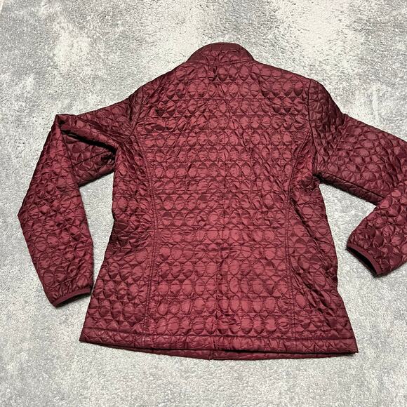 Lands End Coat Womens Small 6-8 Puffer Quilted Jacket Red Maroon Primaloft - Picture 3 of 7